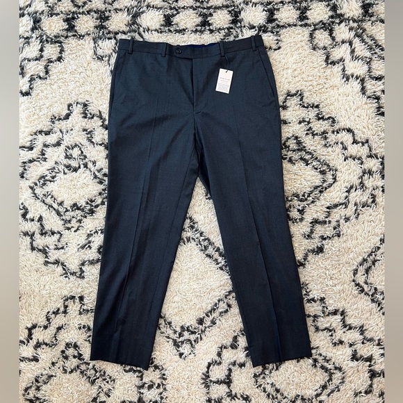 Peter Millar Pants Mens 38R Grey Harker Wool Stretch Flat Front Dress Slacks NWT